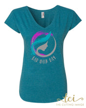 Load image into Gallery viewer, Bad Hair Day- Suicide Awareness V-Neck Tee