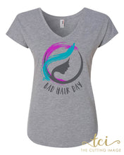 Load image into Gallery viewer, Bad Hair Day- Suicide Awareness V-Neck Tee
