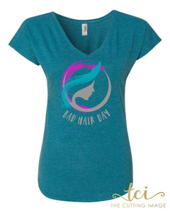 Bad Hair Day- Suicide Awareness V-Neck Tee