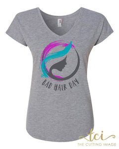Bad Hair Day- Suicide Awareness V-Neck Tee