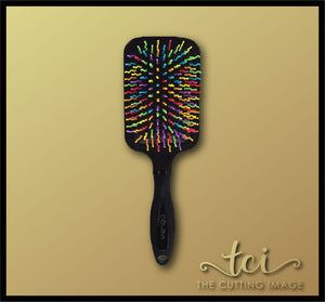 Celavi, Multi-Colored Rainbow Detangling Paddle Brush
