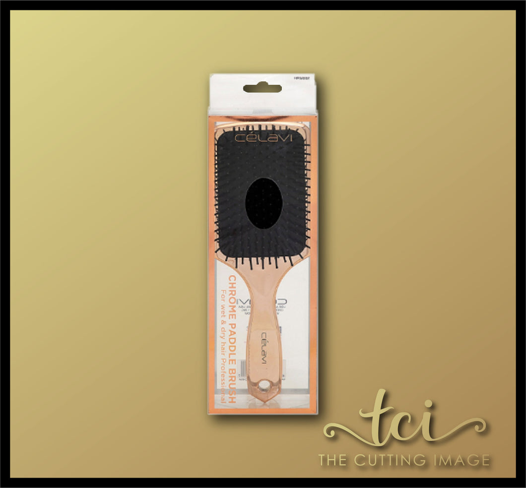 Rectangle Chrome Paddle Brush for Wet & Dry Hair